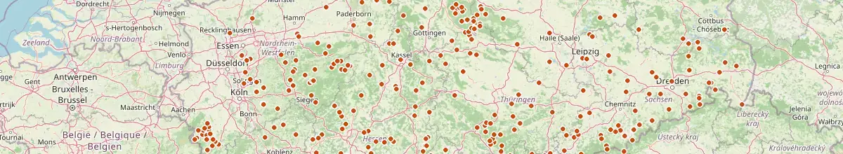 Karte mit den Selbstversorgerhäusern in Unterkünfte
