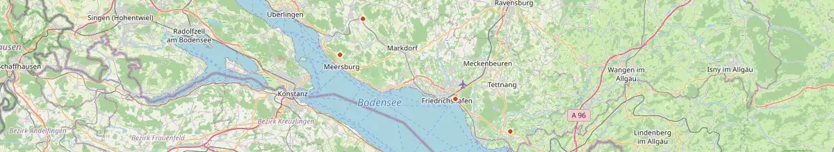 Karte mit den Selbstversorgerhäusern in Bodenseekreis