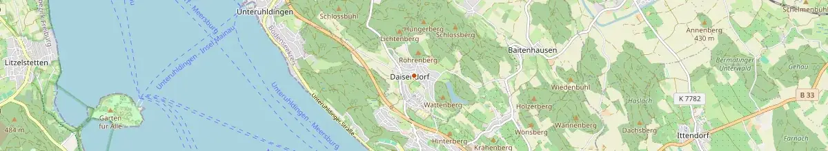 Karte mit den Selbstversorgerhäusern in Daisendorf