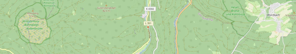 Karte mit den Selbstversorgerhäusern in Bad Wildbad