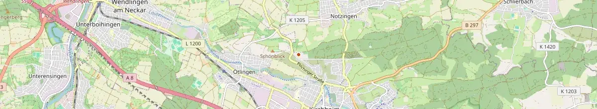 Karte mit den Selbstversorgerhäusern in Kirchheim unter Teck