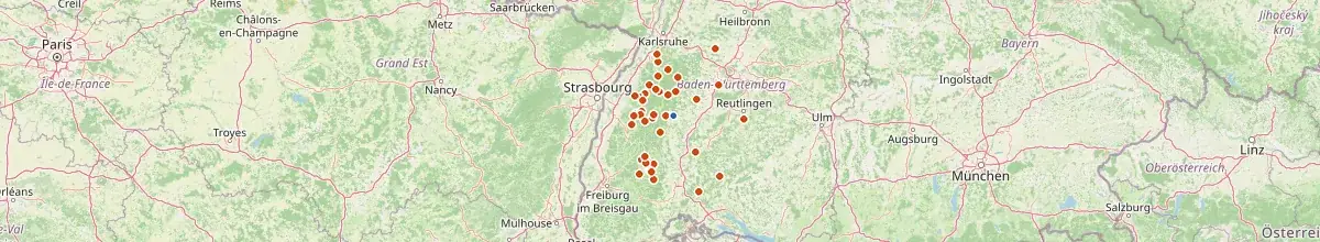 Karte mit den Selbstversorgerhäusern in Dornstetten