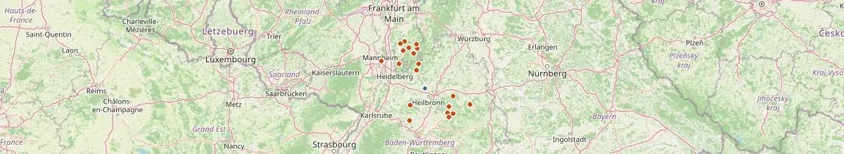 Karte mit den Selbstversorgerhäusern in Bad Wimpfen