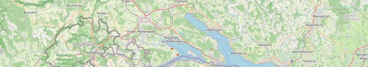 Karte mit den Selbstversorgerhäusern in Landkreis Konstanz