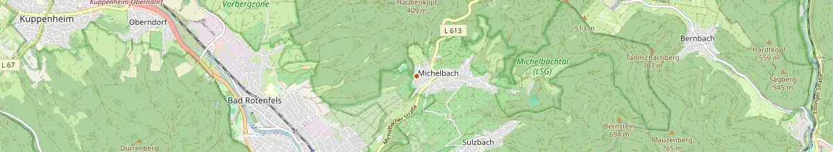 Karte mit den Selbstversorgerhäusern in Gaggenau
