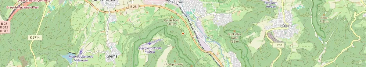 Karte mit den Selbstversorgerhäusern in Dettingen an der Erms