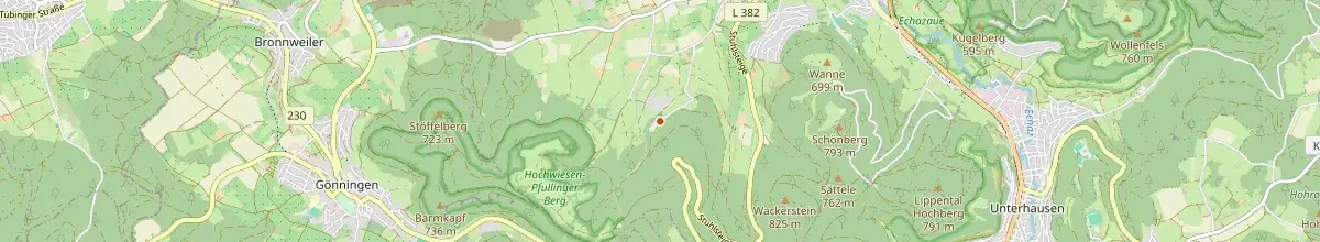 Karte mit den Selbstversorgerhäusern in Pfullingen