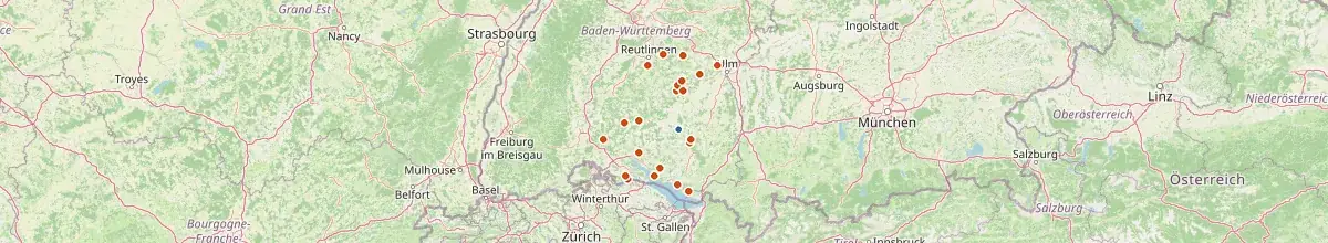 Karte mit den Selbstversorgerhäusern in Bad Saulgau