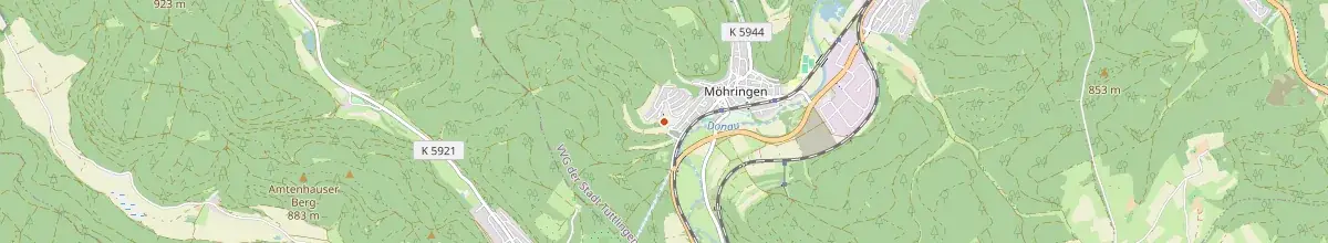 Karte mit den Selbstversorgerhäusern in Tuttlingen