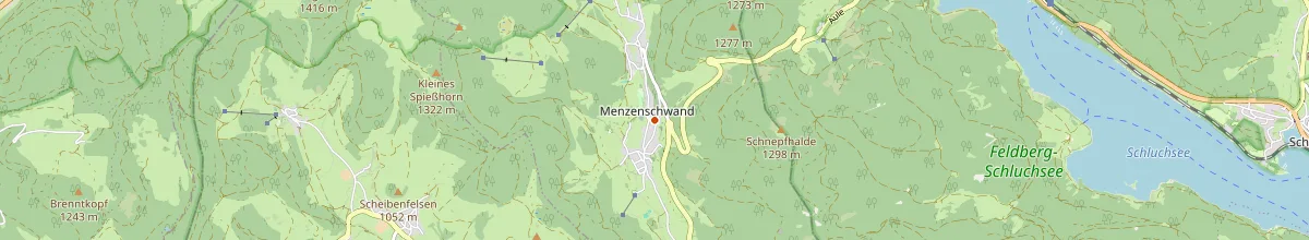 Karte mit den Selbstversorgerhäusern in Menzenschwand