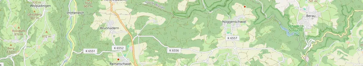 Karte mit den Selbstversorgerhäusern in Weilheim