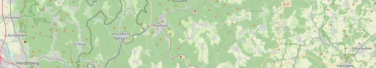 Karte mit den Selbstversorgerhäusern in Neckar-Odenwald-Kreis