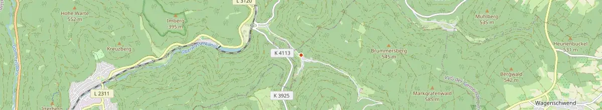 Karte mit den Selbstversorgerhäusern in Waldbrunn