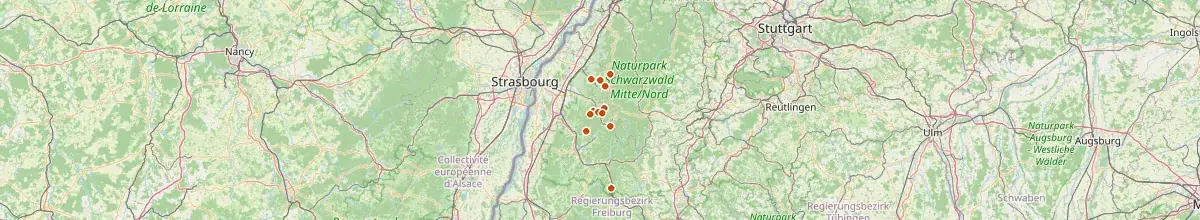 Karte mit den Selbstversorgerhäusern in Ortenaukreis