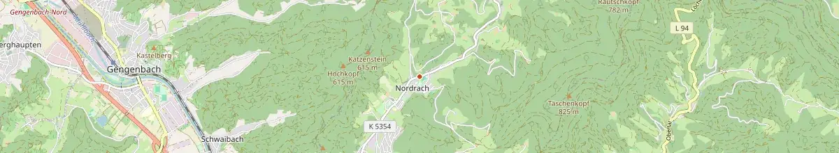 Karte mit den Selbstversorgerhäusern in Nordrach