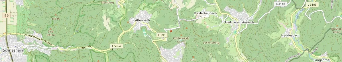 Karte mit den Selbstversorgerhäusern in Schriesheim
