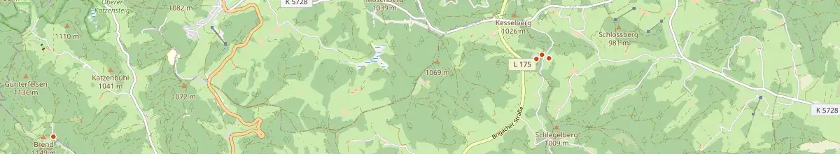 Karte mit den Selbstversorgerhäusern in Furtwangen