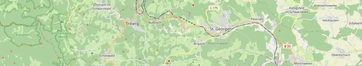 Karte mit den Selbstversorgerhäusern in Sankt Georgen