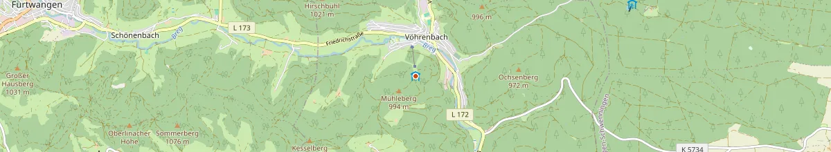 Karte mit den Selbstversorgerhäusern in Vöhrenbach