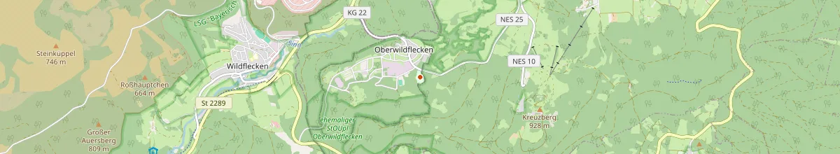 Karte mit den Selbstversorgerhäusern in Wildflecken