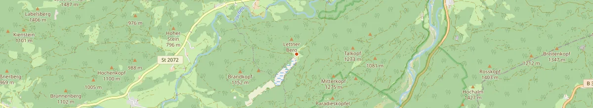 Karte mit den Selbstversorgerhäusern in Lenggries