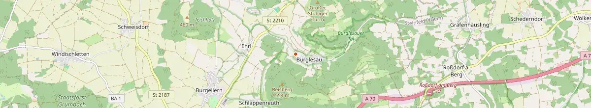 Karte mit den Selbstversorgerhäusern in Scheßlitz