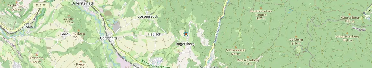 Karte mit den Selbstversorgerhäusern in Weidenberg