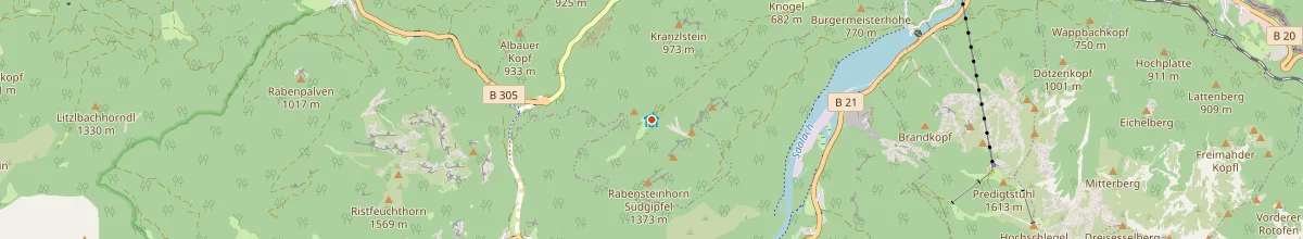 Karte mit den Selbstversorgerhäusern in Bad Reichenhall