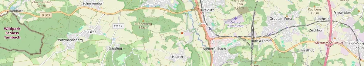 Karte mit den Selbstversorgerhäusern in Ahorn