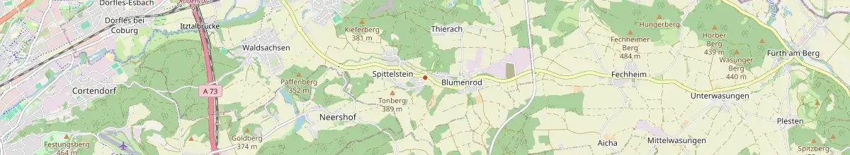 Karte mit den Selbstversorgerhäusern in Rödental