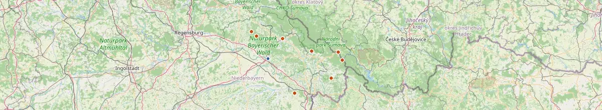 Karte mit den Selbstversorgerhäusern in Deggendorf