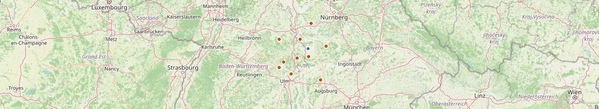 Karte mit den Selbstversorgerhäusern in Maihingen