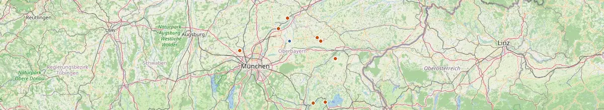 Karte mit den Selbstversorgerhäusern in Landkreis Erding