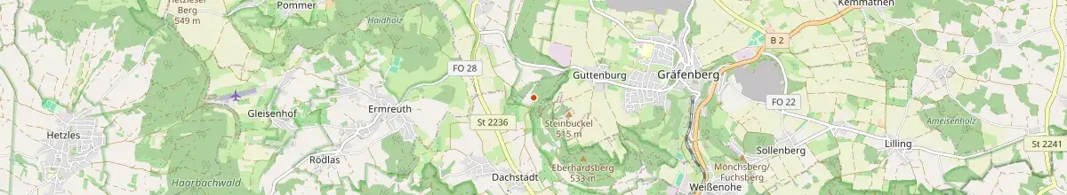 Karte mit den Selbstversorgerhäusern in Dachstadt