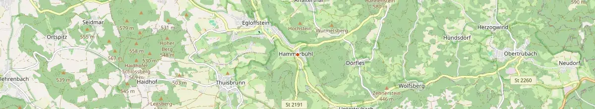 Karte mit den Selbstversorgerhäusern in Egloffstein