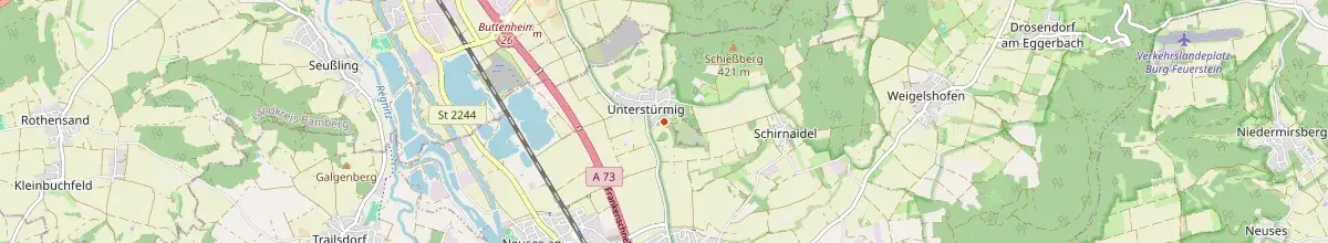 Karte mit den Selbstversorgerhäusern in Unterstürmig