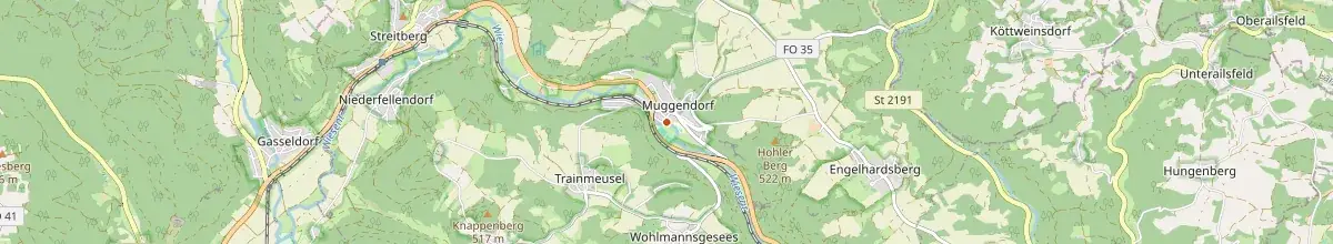 Karte mit den Selbstversorgerhäusern in Wiesenttal