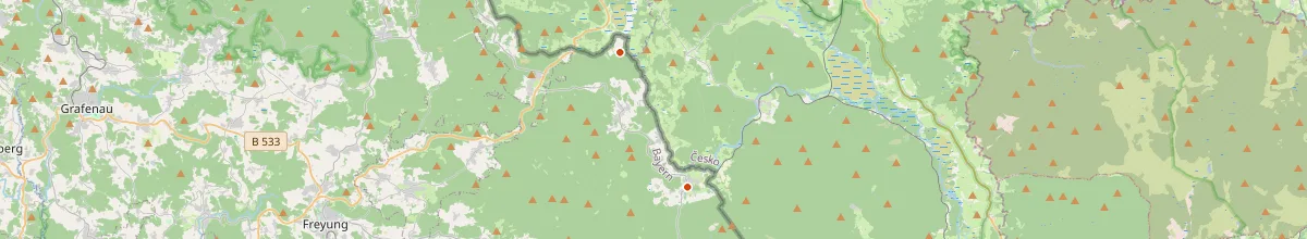 Karte mit den Selbstversorgerhäusern in Haidmühle