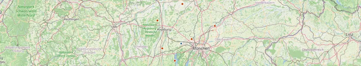 Karte mit den Selbstversorgerhäusern in Landkreis Fürstenfeldbruck
