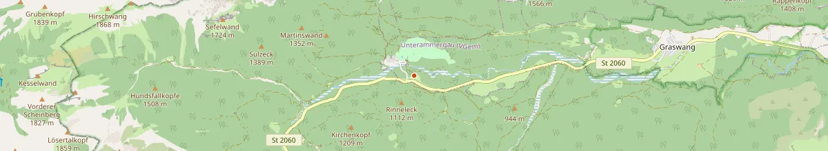Karte mit den Selbstversorgerhäusern in Ettal
