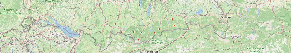 Karte mit den Selbstversorgerhäusern in Oberau