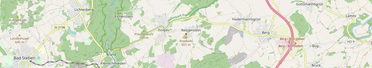 Karte mit den Selbstversorgerhäusern in Issigau