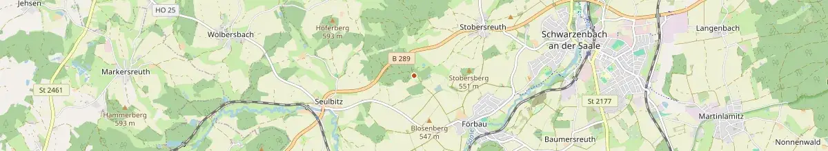 Karte mit den Selbstversorgerhäusern in Schwarzenbach an der Saale
