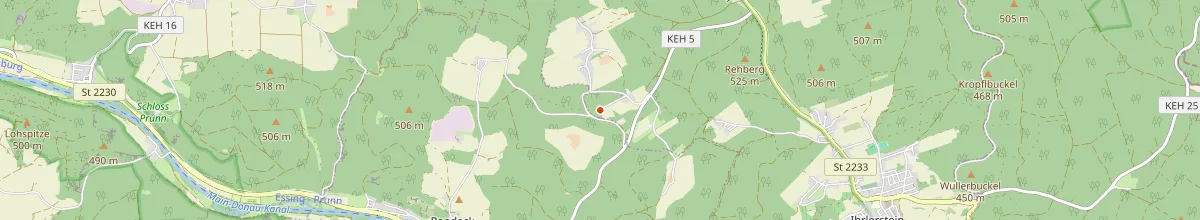 Karte mit den Selbstversorgerhäusern in Landkreis Kelheim