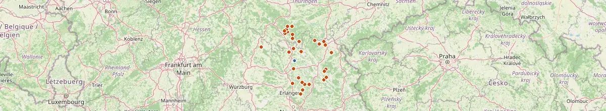 Karte mit den Selbstversorgerhäusern in Landkreis Lichtenfels