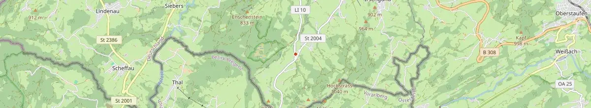 Karte mit den Selbstversorgerhäusern in Oberreute