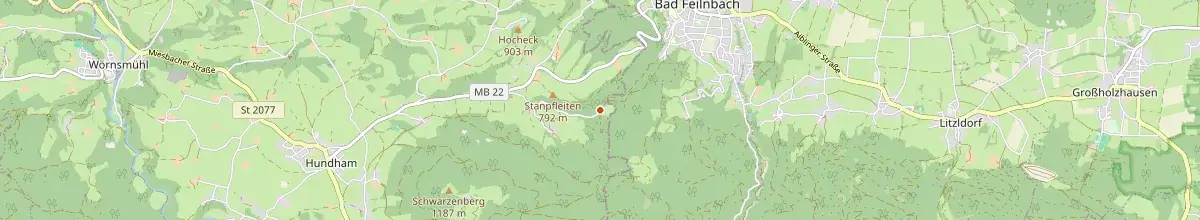 Karte mit den Selbstversorgerhäusern in Fischbachau