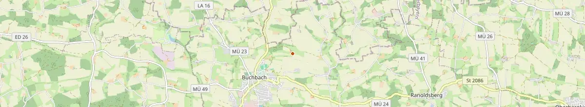 Karte mit den Selbstversorgerhäusern in Buchbach