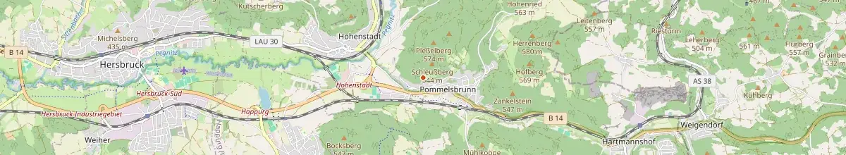 Karte mit den Selbstversorgerhäusern in Pommelsbrunn