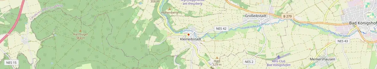Karte mit den Selbstversorgerhäusern in Großeibstadt